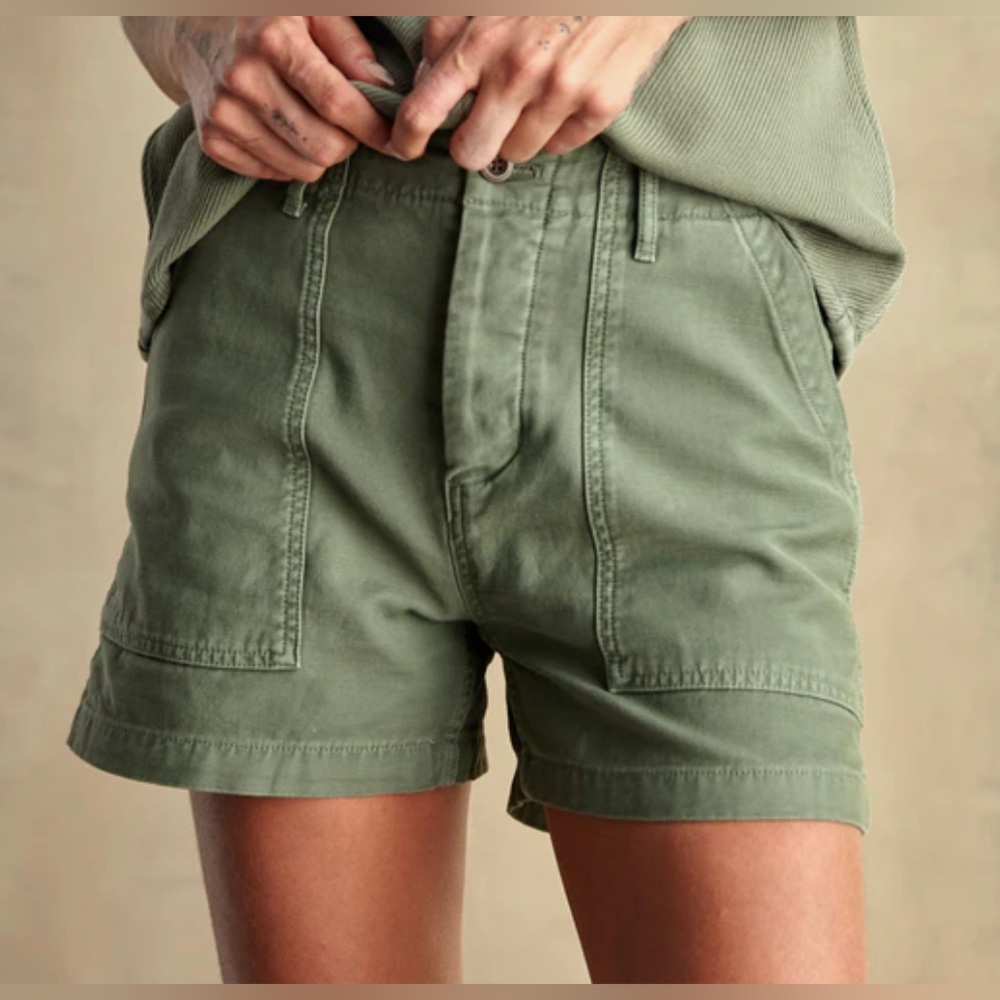 Outerknown Olive Green Utility Shorts